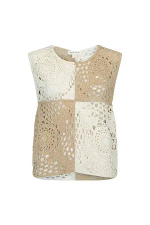 WILD LOVE CROCHET TANK - NATURAL